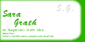 sara grath business card