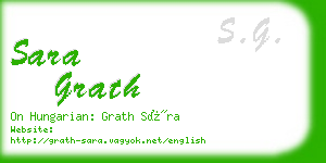 sara grath business card